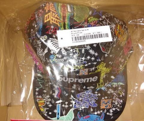 Supreme AOI Embroidered Camp Cap black 新品