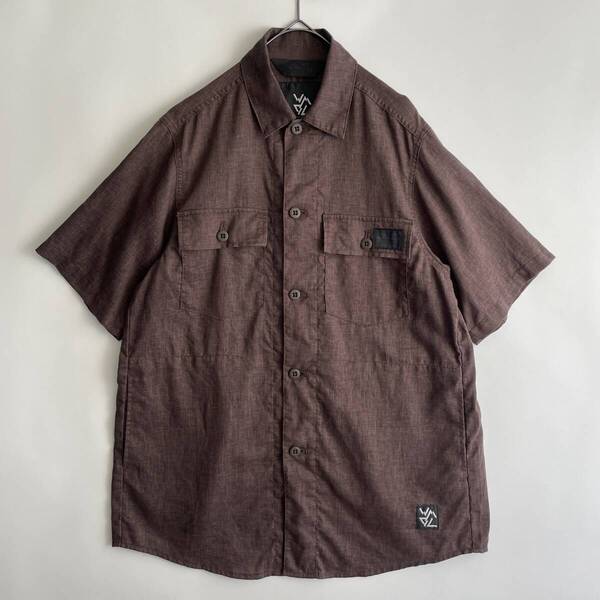 【美品/2022ss】White Mountaineering × Stan Ray size/0 -CPO S/S SHIRT- 大きめ リネンシャツ ミリタリー ワーク ダブルポケット
