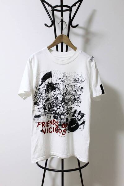 90s SEDITIONARIES “FRIENDS OF VICIOUS” T-SHIRT / 稀少 ヴィンテージ セディショナリーズ ロック Tシャツ / punk rock anglomania