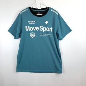 デサント DESCENTE MOVE SPORT 半袖速乾Tシャツ 水色 ブラック DAT-5408 Oサイズ