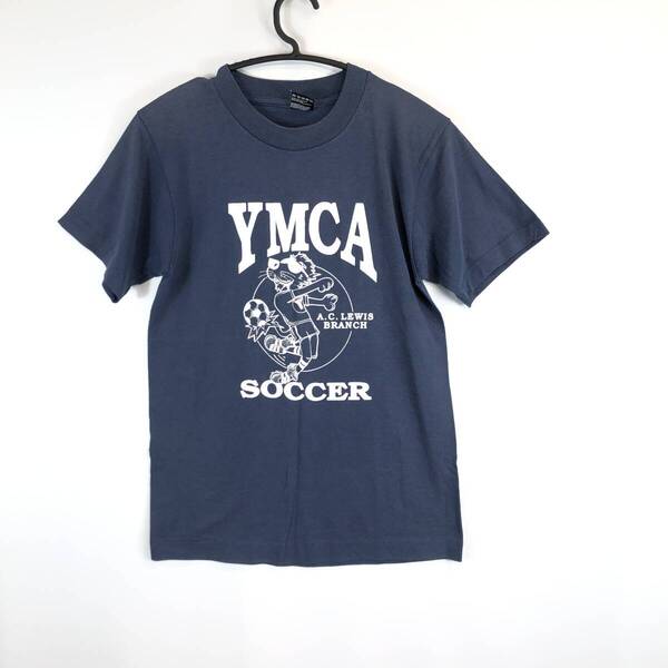 80s 90s BEST FRUIT OF THE LOOM フルーツオブザルーム 半袖Tシャツ YMCA SOCCER Sサイズ シングルステッチ