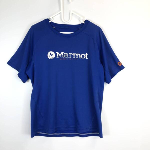 Marmot マーモット 半袖速乾Tシャツ ブルー Lサイズくらい メンズ
