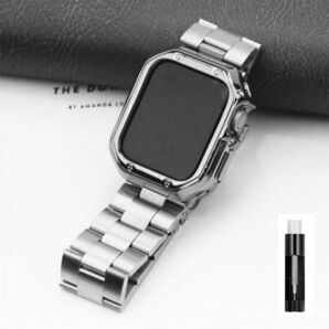 AppleWatch ベルト ステンレス 銀 バンド アップルウォッチ E017 E