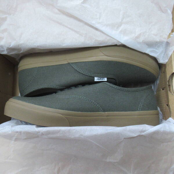 ★即決送込★ 新品 US 9.5 27.5cm VANS オーセンティック ERA バンズ エラ スリッポン カーキ アース authentic dx v44cl earth leaf