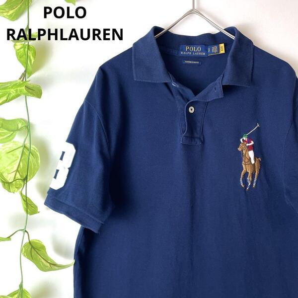 人気モデル★現行QRタグ★POLO RALPH LAUREN ポロラルフローレン 美品 半袖ポロシャツ 鹿子 ビッグポニー刺繍 カラフルポニー Sサイズ