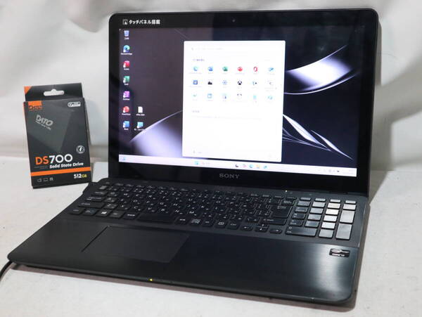 ★ FULL HD ★ VAIO Fit Core i7 ★ タッチパネル★ win 11 ≪ 爆速仕様 ≫メモリ12G /SSD512GB(新品)/WebCam/ WiFi/Blu-ray/office2024