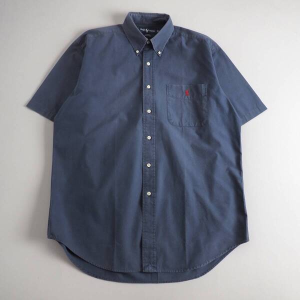 ラルフローレン Ralph Lauren 正規品 BDシャツ 半袖 ネイビー ポケット付き メンズ 美品