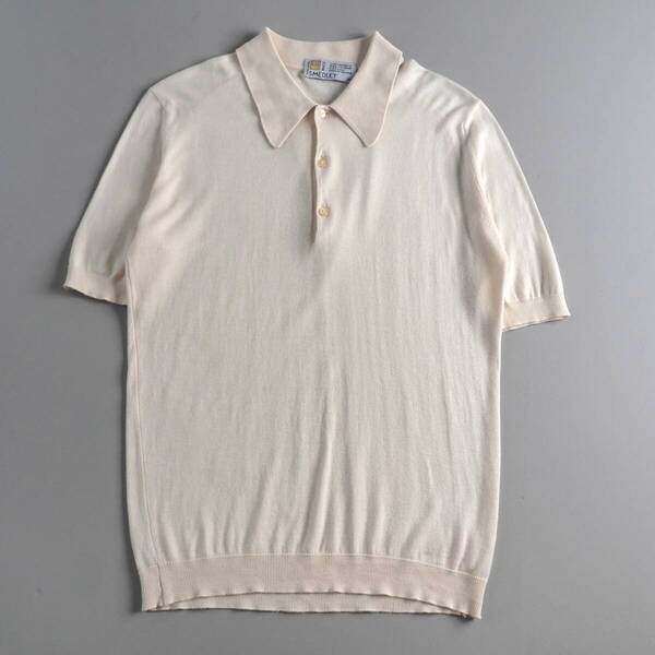 ジョンスメドレー john smedley シーアイランドコットン ポロシャツ 半袖 アイボリー メンズ 美品