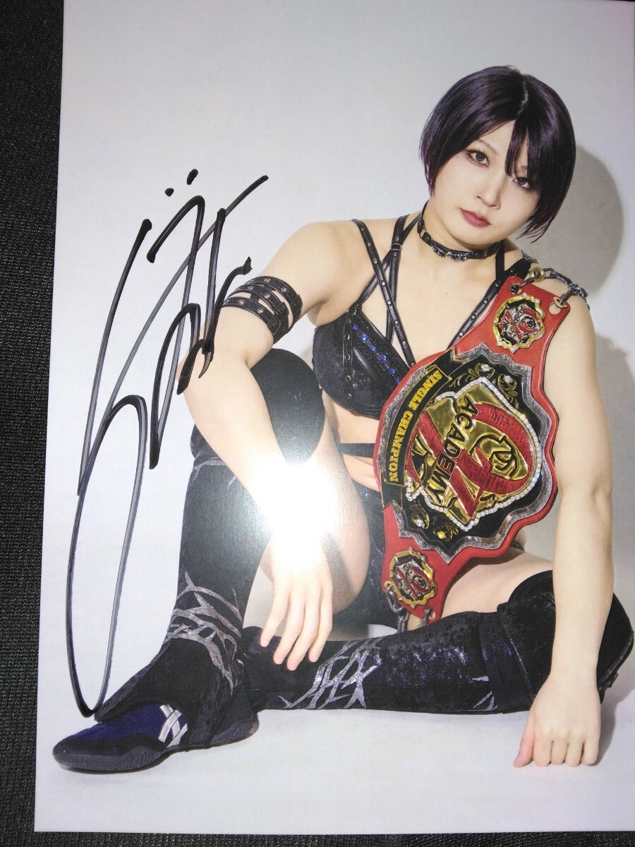 安納サオリ選手 ポートレート サイン入 STARDOM - メルカリ