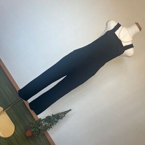 7-7新品 NACHU&DIARY フロントジップサロペットパンツ 黒 ブラックオールインワン オーバーオール パンツ XXS 3S 3号