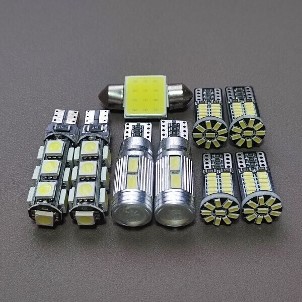 超爆光!ムーヴキャンバス ルームランプ ポジション バックランプ ナンバー灯 T10 LED 9個セット ホワイト ダイハツ ムーブ /13//10/34/t31