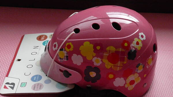 新品 ブリヂストン 子供用自転車用ヘルメット コロン 46~52cm ピンク 花柄 女の子 ベビー キッズ 保育園 幼稚園 幼児用 SGマーク 送料無料