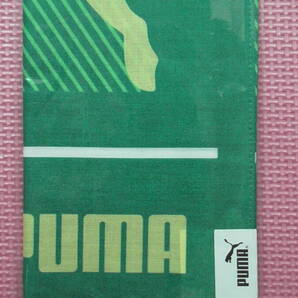 新品 PUMA 長方形ランチーフ 40cm×60cm 緑 男の子 プーマ ランチクロス ランチョンマット 給食用テーブルクロス 学校の机サイズ 送料無料