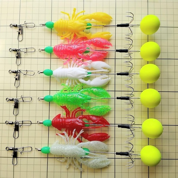 bAW1 タコルアー6個 ワーム,タコスナップ付(ワンナック デビルパラシュート デビルクラッカー デビルクロー 蛸墨族 タコエギ の替りに)
