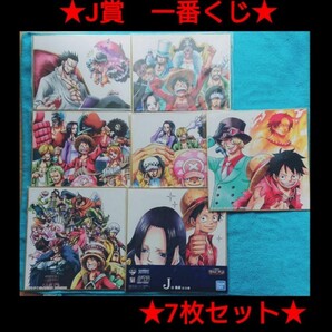 ONE PIECE ワンピース 色紙 一番くじ J賞 7枚セット レア