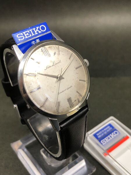 希少◆セイコー【ローレル】1960年製造◆ 17石◆手巻◆裏蓋鶴刻印◆SEIKO純正新品ベルト◆機械測定平置き±20秒(測定数値好調)