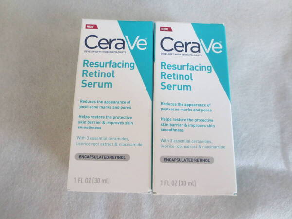 新品 Cerave セラヴィ リサーフェシングレチノールセラム CeraVe Resurfacing Retinol Serum 1oz 30ml 2個セット