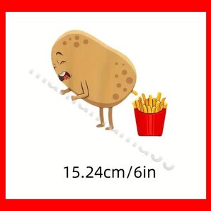 ステッカーNo.1085 PC 車 バイク デカール 防水 かわいい あぁ~~うっうう~う~~あぅあ~ フライドポテト作りのパイオニア