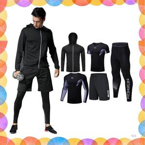 コンプレッションウェア セット メンズ トレーニングウェア 5点 L