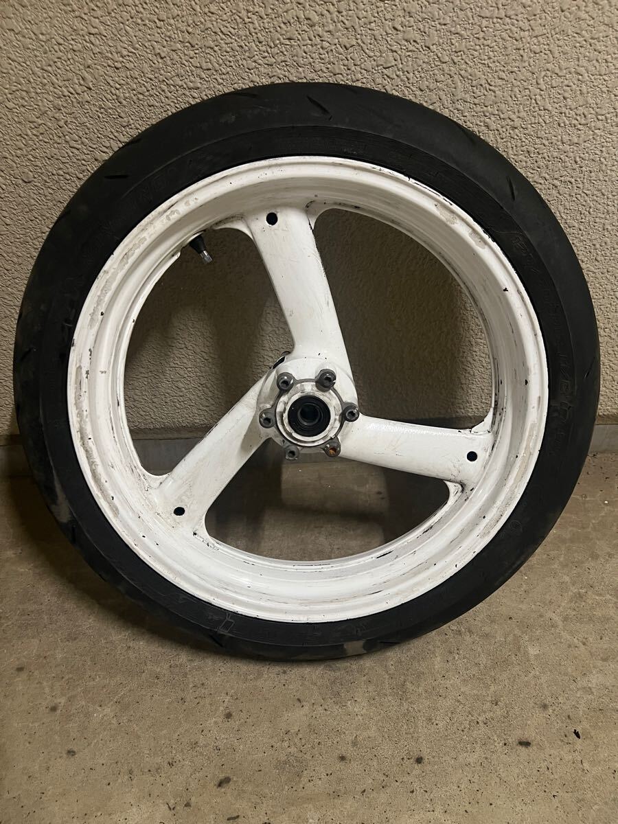 XJR400 リアホイール 白 R-72 ヤマハ 純正 中古 バイク 部品 4HM