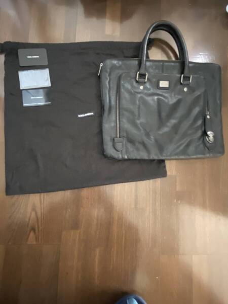 美品 DOLCE&GABBANA バッグ ブリーフケース ビジネスバッグ トートバッグ ドルガバ D&G 本革