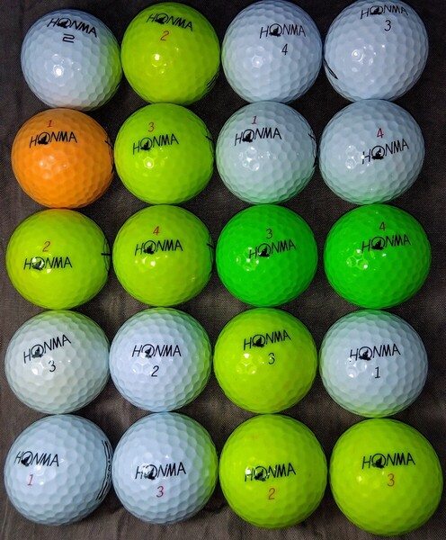 ◆HONMAロストボール◆ 人気のHONMA TW-X 5個 TW-S 4個 D1SPIN 8個 S 2個 A1 1個 合計20個セット いかがですか?