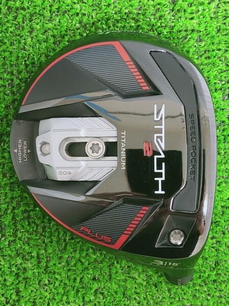 【送料無料】(FH244)TaylorMade テーラーメイド STEALTH2 PLUS+ ステルス2プラス 15° 15度 3W スプーン ヘッド単品 ヘッドカバー付