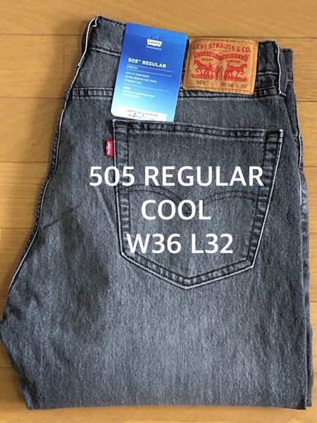 Levi's 505 REGULAR FIT WORN IN GREY COOL W36 L32