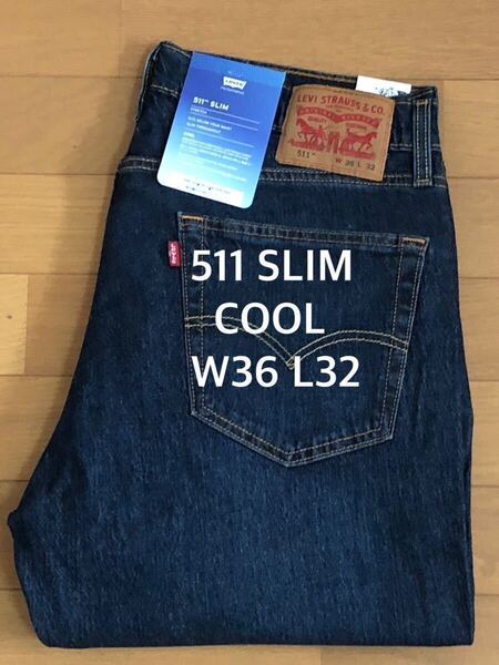 Levi's 511 SLIM FIT COOL DARKINDIGO W36 L32