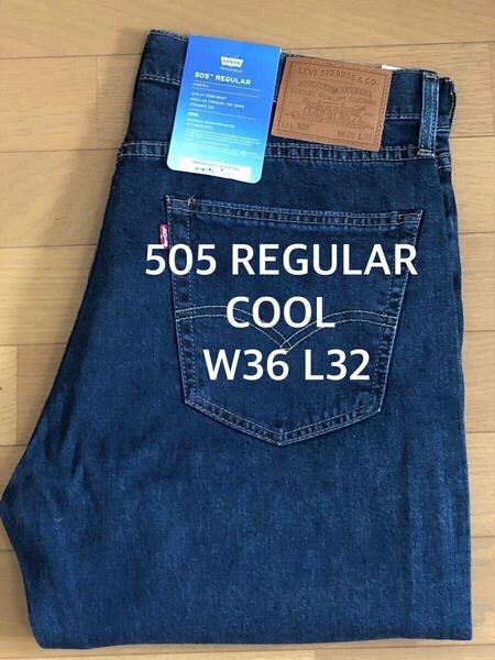 Levi's 505 REGULAR PERFORMANCE COOL AFTER DARK W36 L32