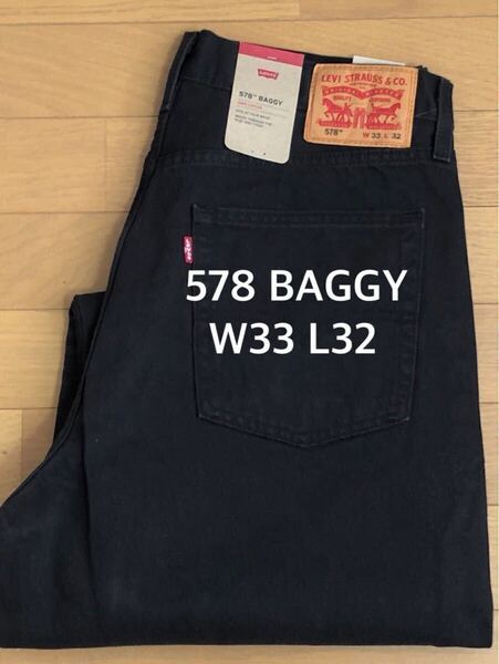 Levi's 578 BAGGY BLACK W33 L32