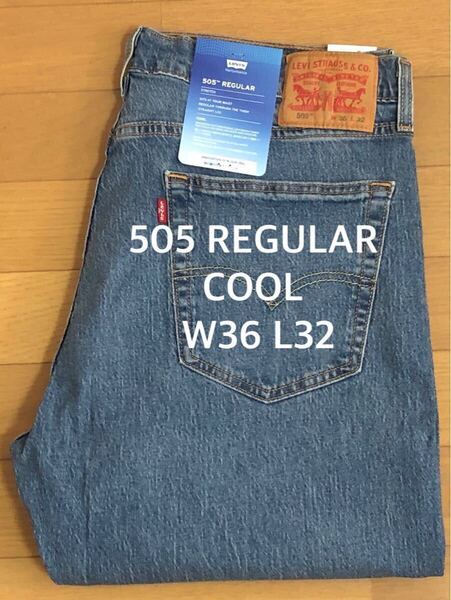 Levi's 505 REGULAR MEDIUMINDIGO COOL W36 L32