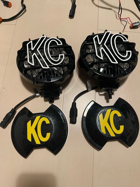 KC HiLiTES(ケーシーハイライト)オフロードライト ワークライト スリムライト LED ストーンガード付き 使用少ない 取説リレー無し