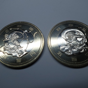 四次 雷神 風神 東京2020オリンピック・パラリンピック記念貨幣 500円 各1枚 合計2枚