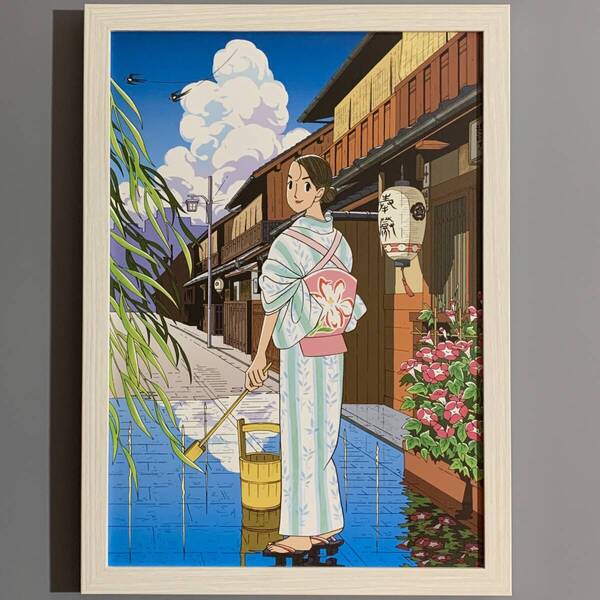 ■わたせせいぞう■「昭和45年女 2021」/A4額装品/表紙イラスト/美人画/貴重イラスト/印刷物/インテリア G2910