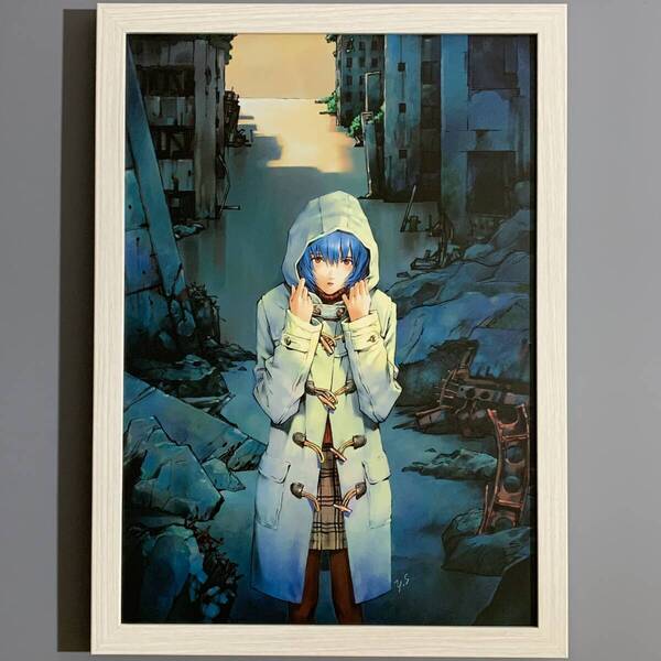 ■エヴァンゲリオン■「CARMINE #13」/A4額装品/貞本義行/綾波レイ/貴重イラスト/印刷物/インテリア G2924
