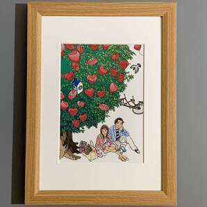 ■わたせせいぞう■「『SEASONS~ふたりだけの季節』 扉絵 2019」/B5額装品/貴重イラスト/印刷物/インテリア G2983