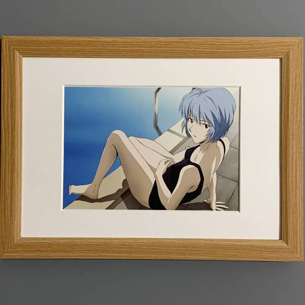 ■エヴァンゲリオン■「学研 『メガミマガジン』 2007」/B5額装品/画)佐々木敦子/綾波レイ/水着/貴重イラスト/印刷物/インテリア G3037