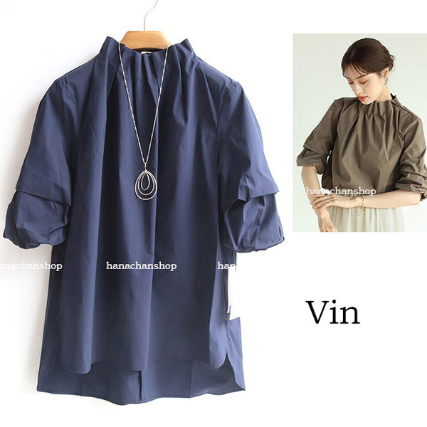 定価14000円【新品】日本製・スコットクラブ ヤマダヤ★2way袖ギャザーブラウス★Vin ヴァン■送料無料!!