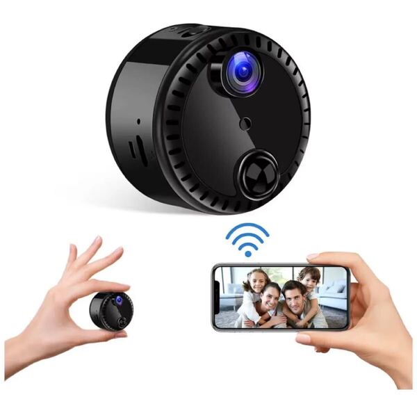 充電式 小型カメラ 防犯カメラ WiFi 長時間録画 録音 128GB対応 動体検知 自動暗視機能 遠隔操作可能 140°広角