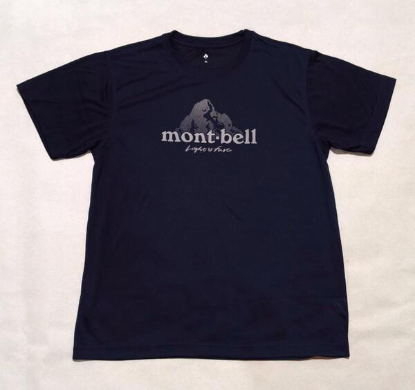 新品mont-bell モンベル Tシャツ ネイビーマウンテン XLサイズ
