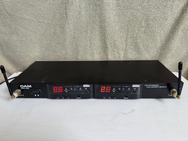通電確認済み 第一興商 DAM 電波式ワイヤレスマイク DWR-1000 USED レシーバー