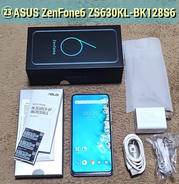 ■ZS630KL■23 ASUS Zenfone 6 ZS630KL BK128S6/RAM:6GB/ROM:128GB/シムフリー/国内版 #携帯府
