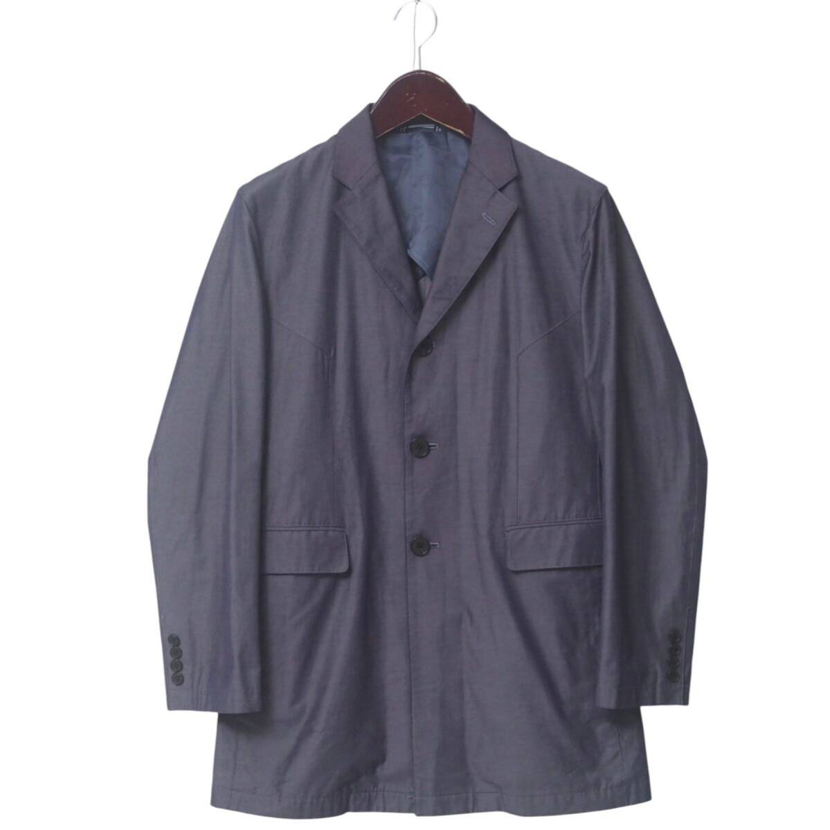 未使用品！シルク混 LANVIN en Bleu ランバン 高級チェスターコート 2023ランバンオンブルー LANVIN en Bleu ダブルブレスト ロング