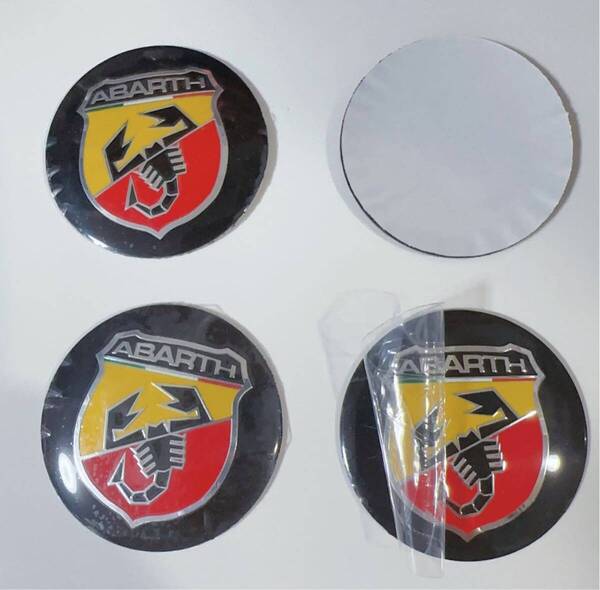 アバルト ABARTH センターキャップ シール 56mm アルミ製 4枚