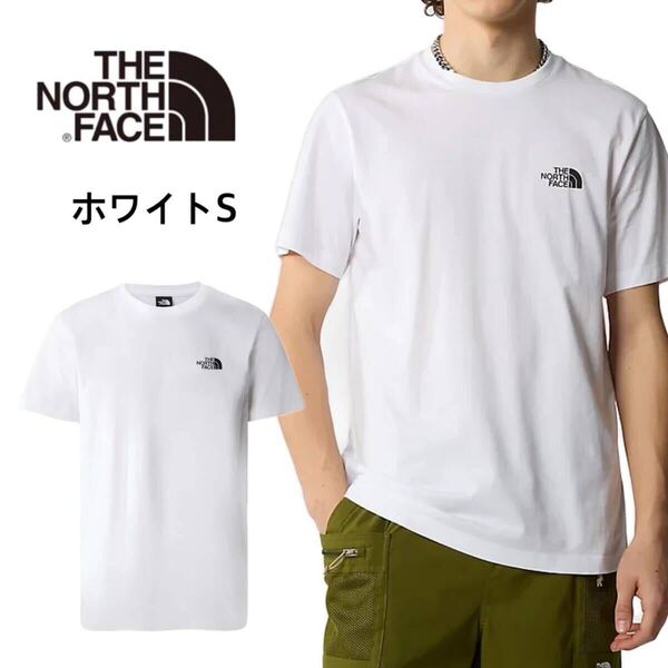 ☆正規品新品☆ザ ノースフェイス The North Face 半袖 Tシャツ NF0A87NG ホワイト Sサイズ THE NORTH FACE COTTON S/S SIMPLEDOME TEE