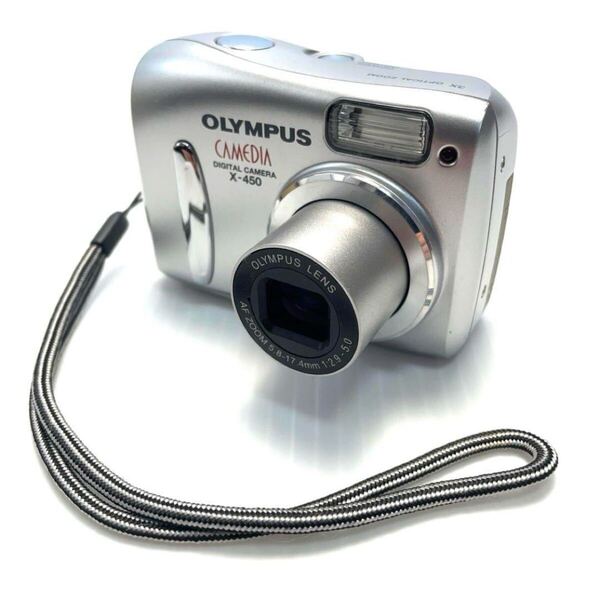 送料無料 OLYMPUS オリンパス CAMEDIA X-450 silverシルバー 動作確認済み 取扱説明書付属 オールドコンデジ デジカメ