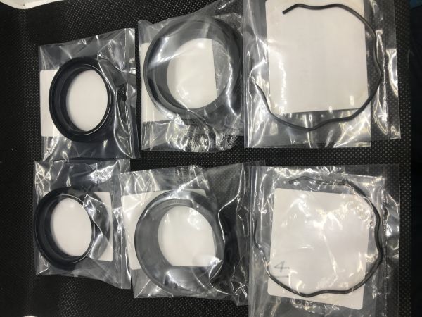 V-MAX 43φフロントフォーク オイル+ダストシール+ストッパ各2個 4PU-23144-00/4PU-23145-00 オーバーホールレストア
