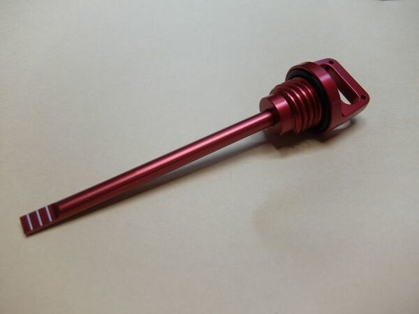 即決送料込 RZ250R RZ350 アルミ削りだし オイル レベル ゲージ 赤 RZ350R RZ250 RZ250RR 4L3 4UO 29L 1AR 3HM 1XG 51L 31K 29K 1UA 48H