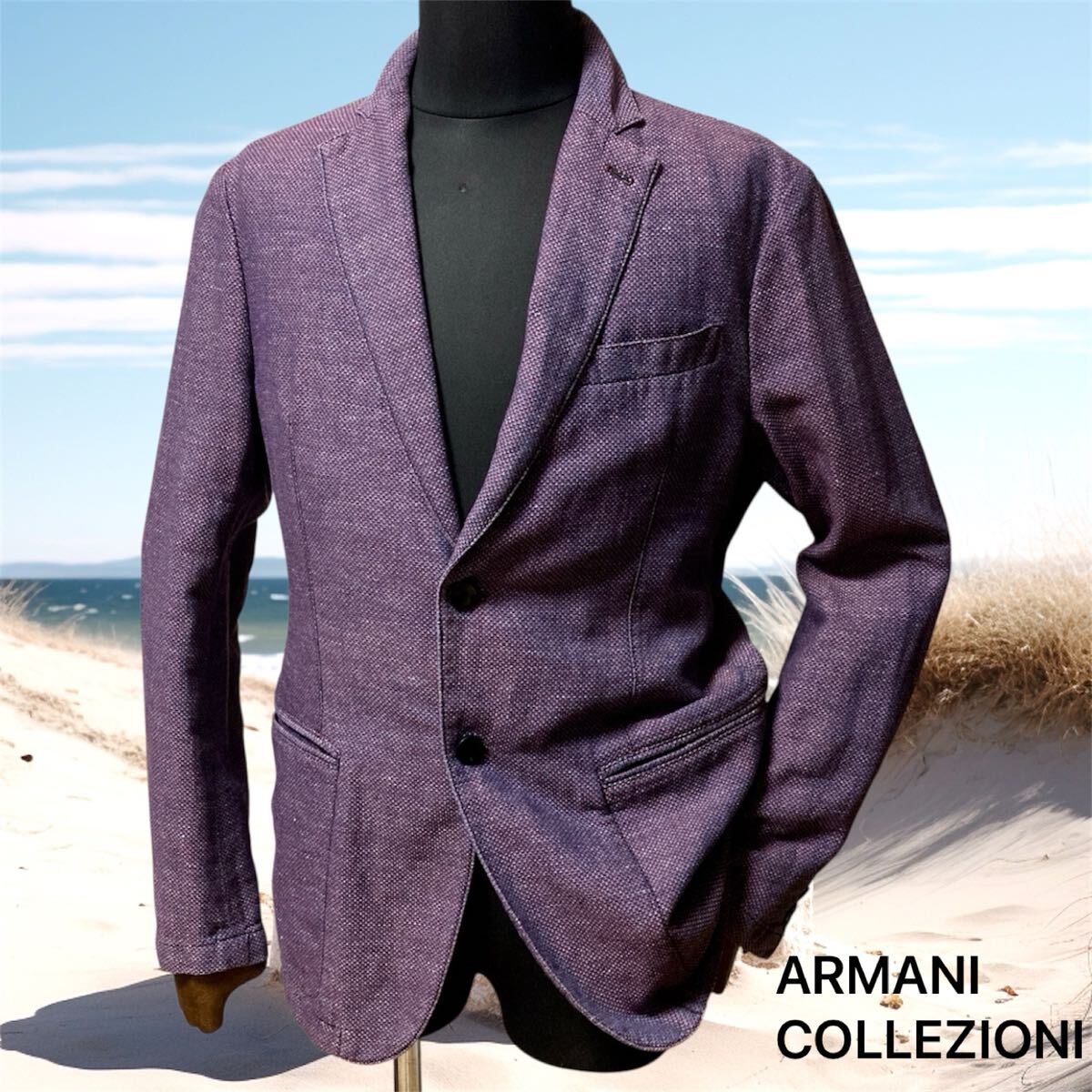 極美品 EMPORIO ARMANI 綿麻テーラードジャケット ルージュ色 ML Yahoo!オークション -「アルマーニ 麻 ジャケット」の落札相場